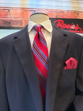 Chaps Navy Wool Blazer